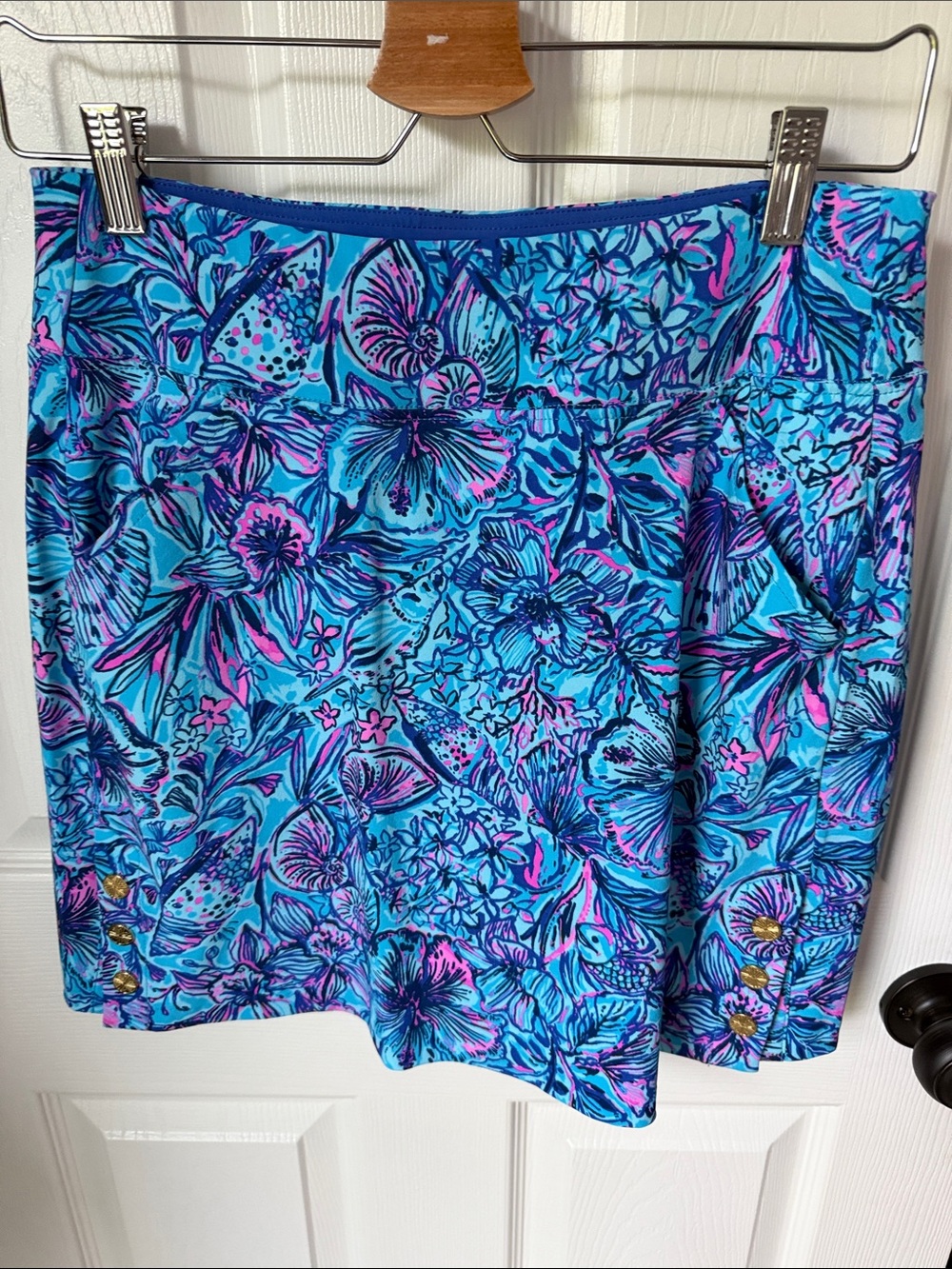 Lilly Pulitzer Women’s Bright Blue Floral Golf Skort